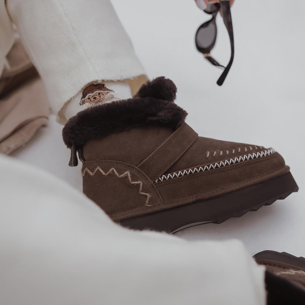 Buty damskie Emu Australia Sunnie W13333CHOC - brązowe