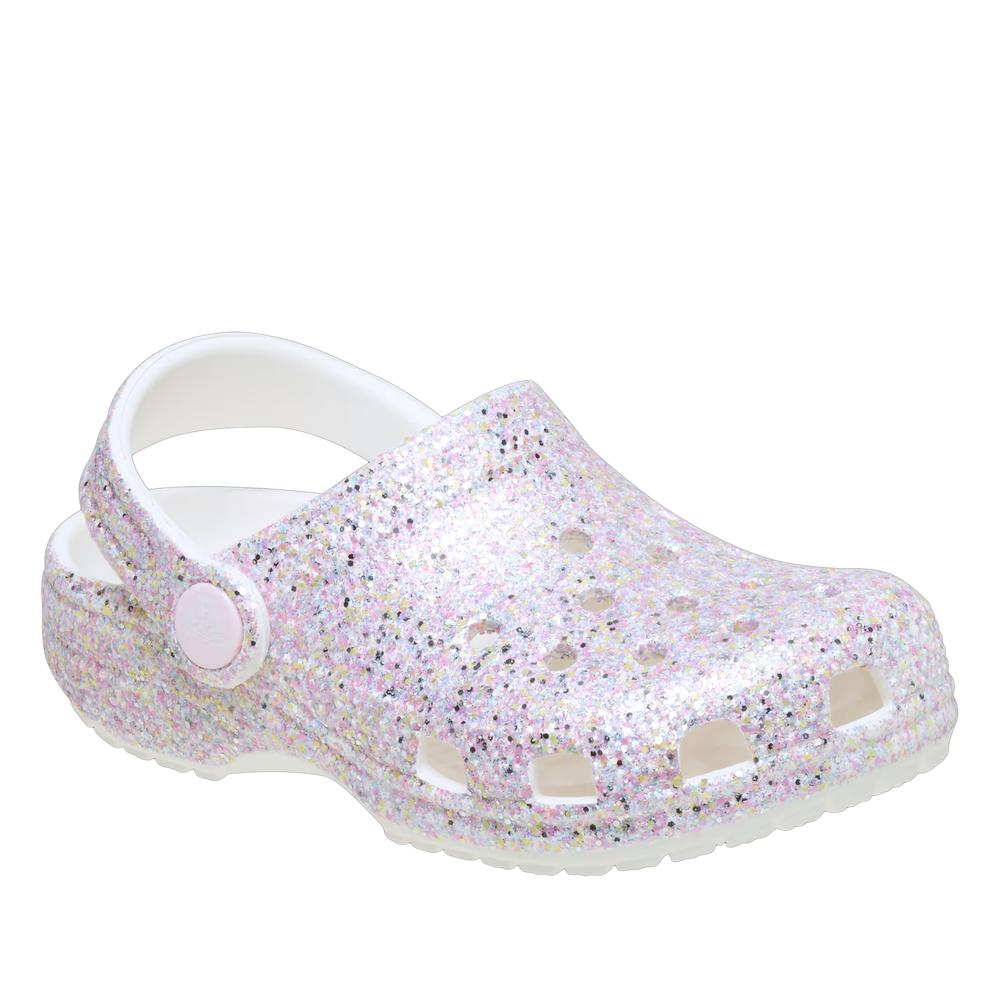 Klapki dziecięce Crocs Classic Fantasy Glitter Clog 212562-100 - multikolor