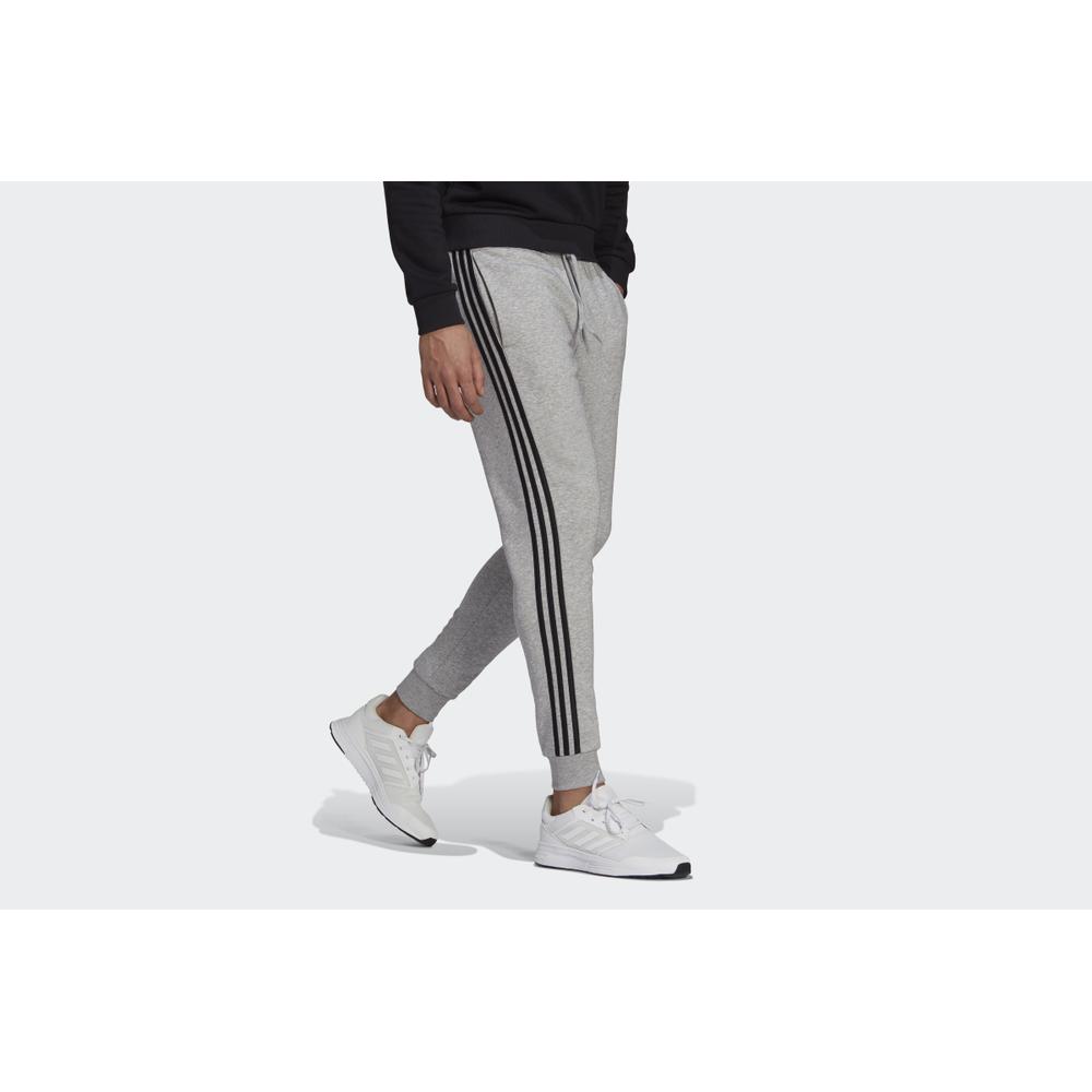 Spodnie adidas Essentials Slim 3-Stripes GM1091 - szare