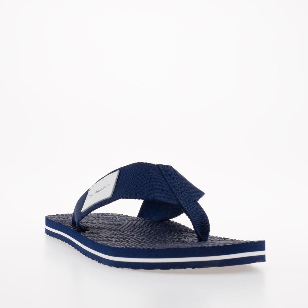Japonki Calvin Klein Beach Sandal Woven Patch YM0YM00657-C7I - granatowe