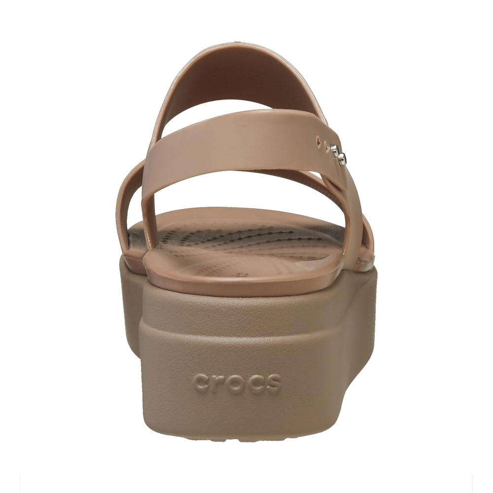Klapki Crocs Brooklyn Low Wedge 206453-2EL - beżowe