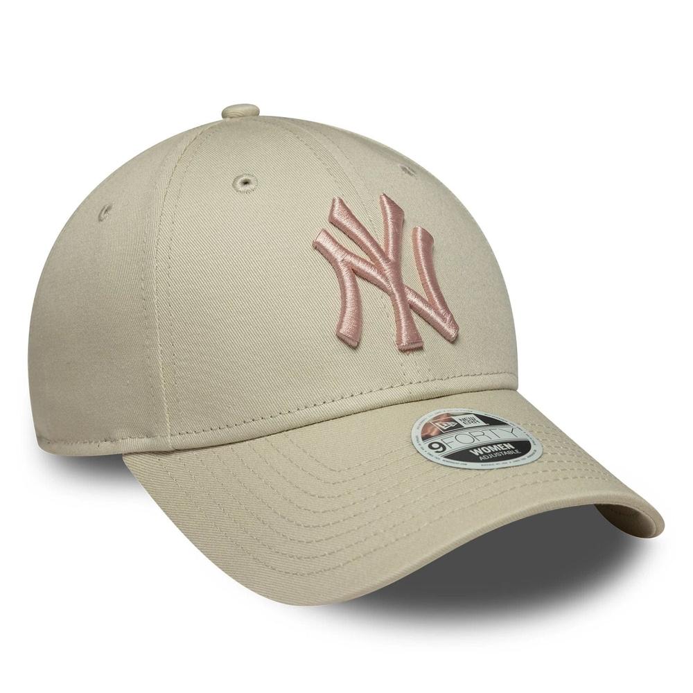 Czapka damska New Era New York Yankees MLB 9FORTY 60771733 - beżowa