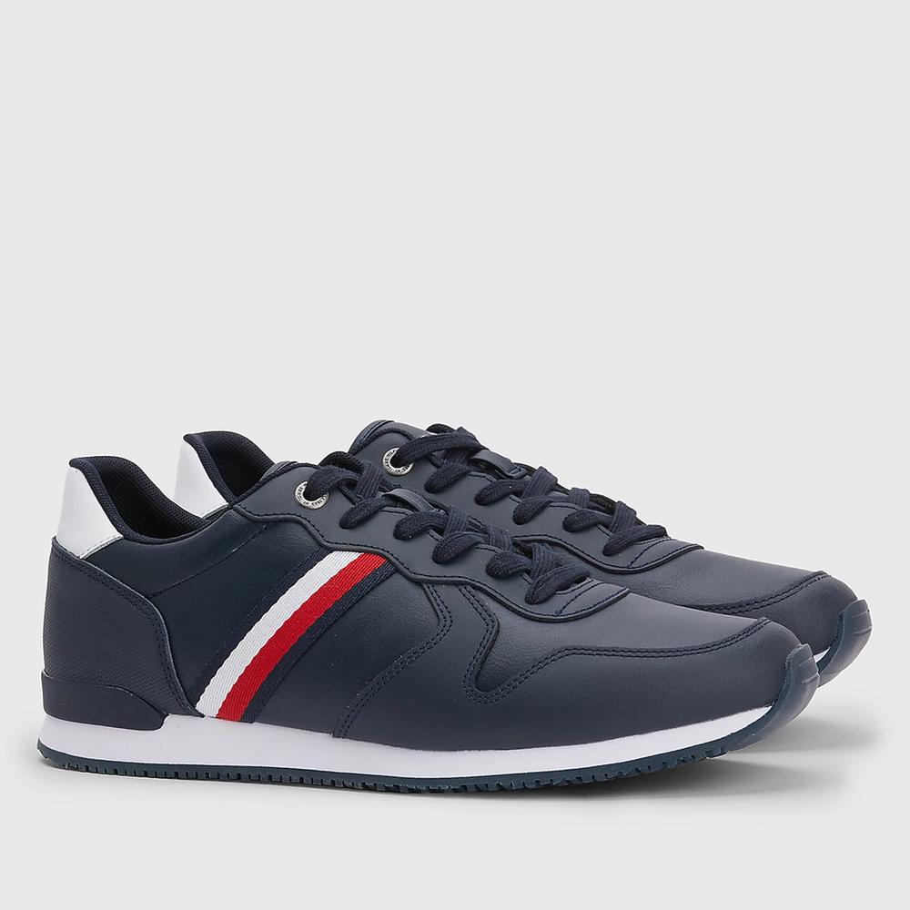 Buty Tommy Hilfiger Iconic Runner Leather FM0FM04281-DW5 - granatowe
