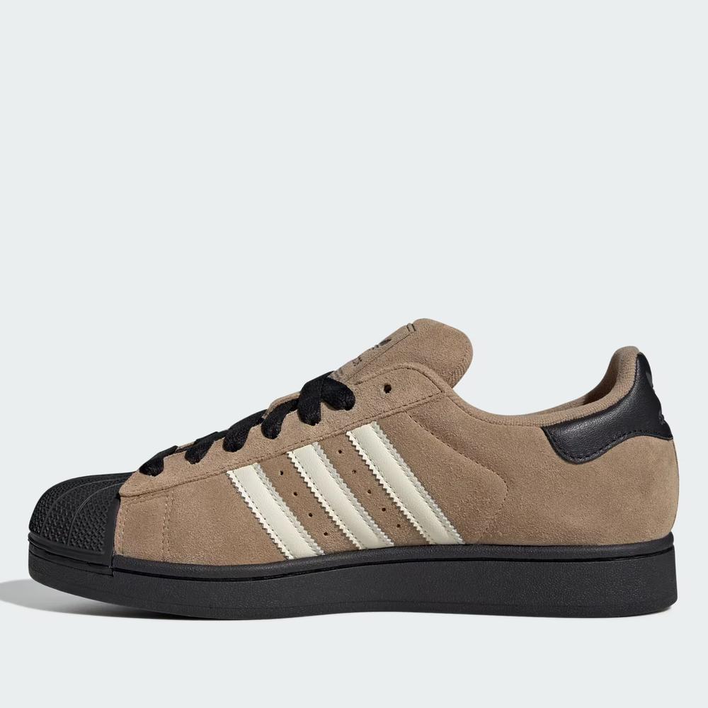 Buty unisex adidas Originals Superstar II JQ3221 - brązowe