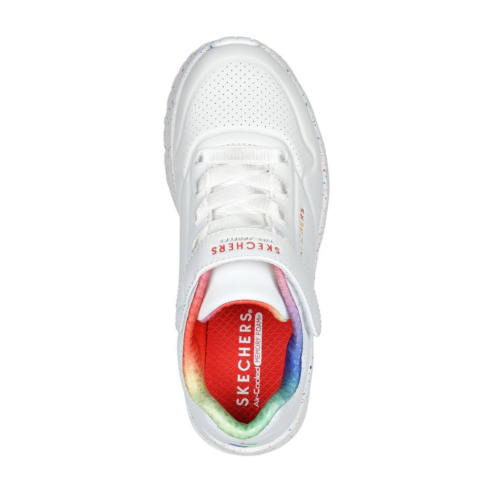 Buty Skechers Uno Lite Rainbow Specks 310457LWMLT - białe