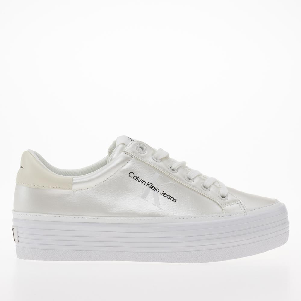 Buty Calvin Klein Vulc Flatform Laceup NY Pearl YW0YW01037-YBR - biały