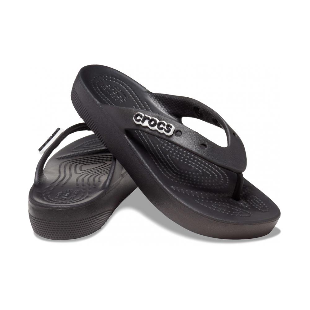 Klapki Crocs Classic Platform Flip 207714-001 - czarne