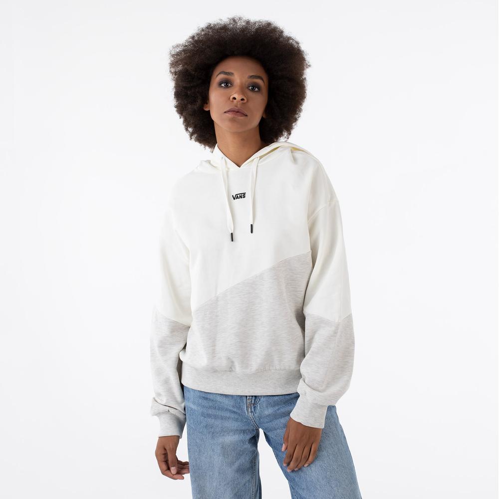 Bluza Vans Blocked Off Hoodie VN0A5LKKFS81 - szaro-kremowa