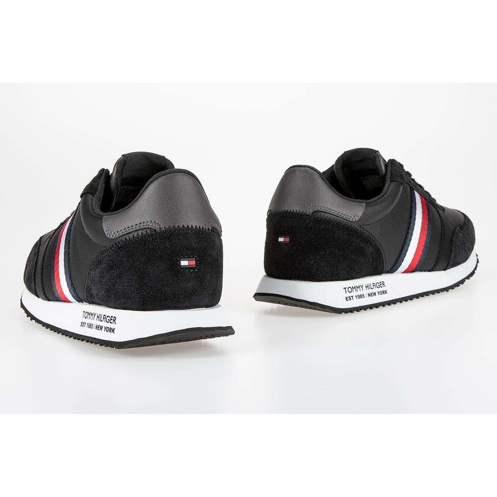 Tommy Hilfiger Leather Mix Signature Tape Trainers > FM0FM03736-BDS