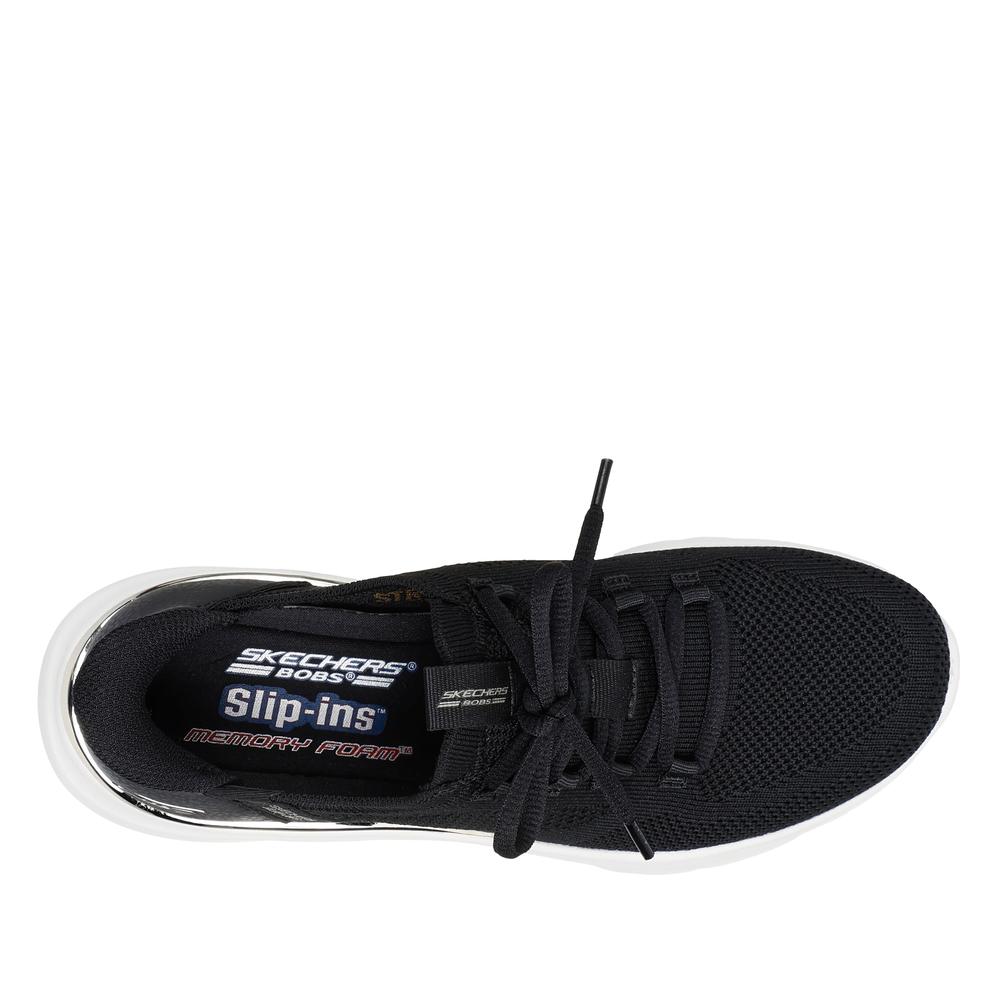 Buty damskie Skechers Slip-ins Bobs Sport B Love Tru Delight 117617BLK - czarne