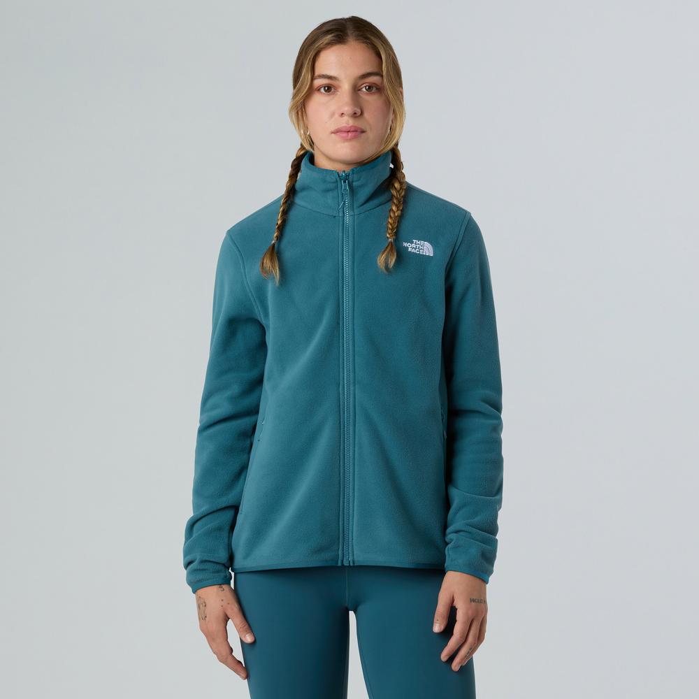 Bluza damska The North Face 100 Glacier Full-Zip Fleece 0A8D2FBQ51 - niebieska