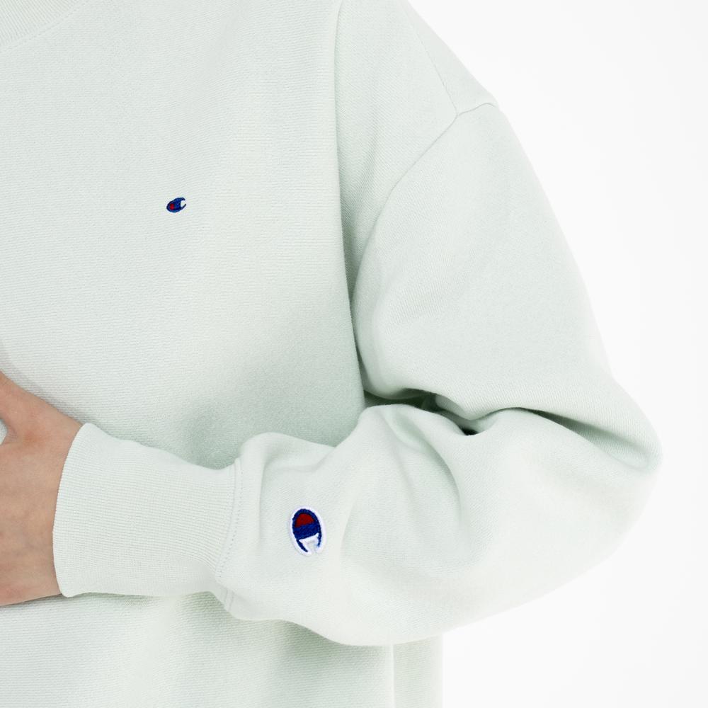 Bluza Champion Honeydew Minimal Oversized Reverse Weave Sweatshirt 116241-GS076 - zielony