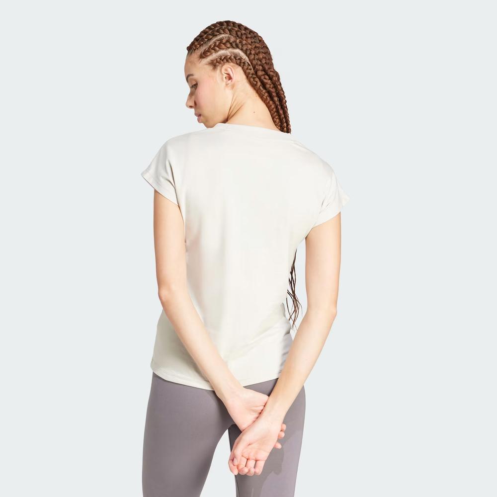 Koszulka damska adidas Sportswear Linear JC5819 - beżowa
