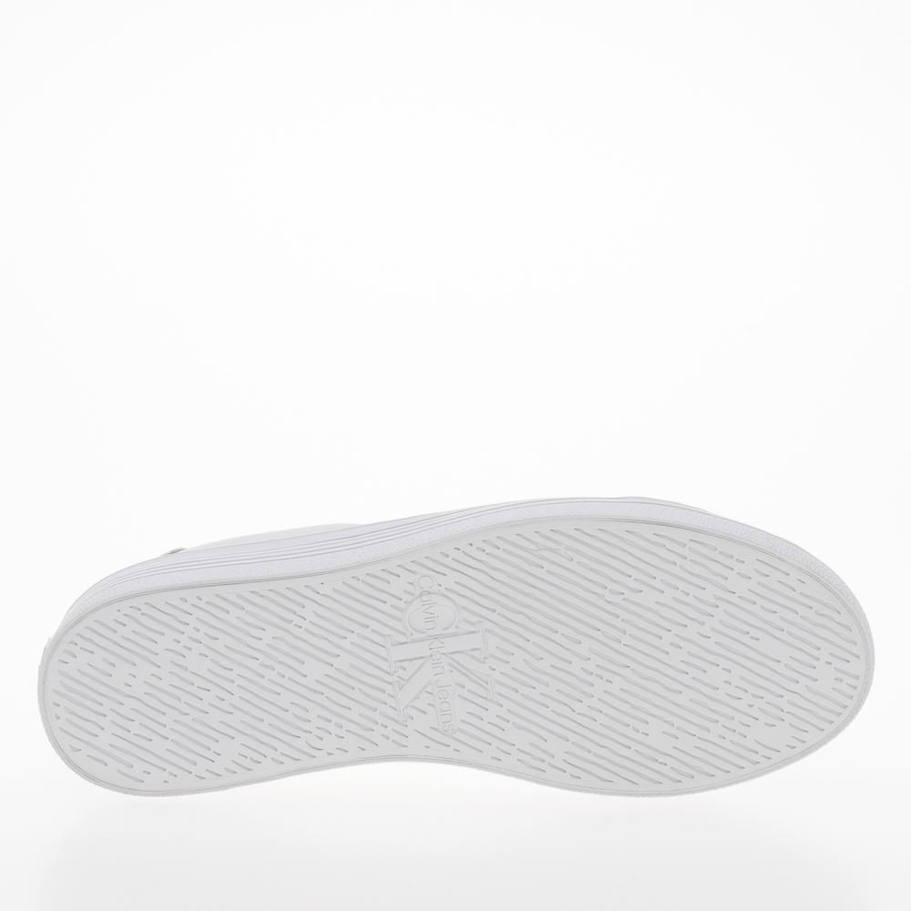 Buty Calvin Klein Jeans Bold Vulc Flatf Laceup YW0YW01144-01T - białe