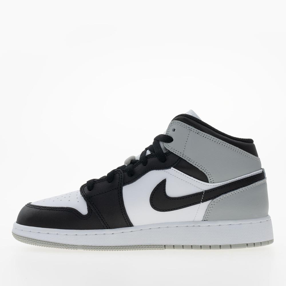 Buty młodzieżowe Nike Air Jordan 1 Mid DQ8423-101 - biało-czarne