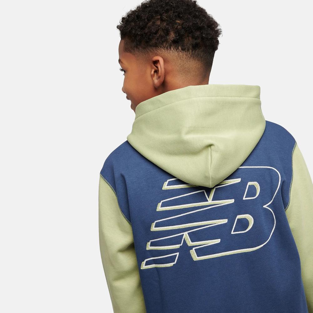 Bluza dziecięca New Balance LAKB0192EEN - zielona