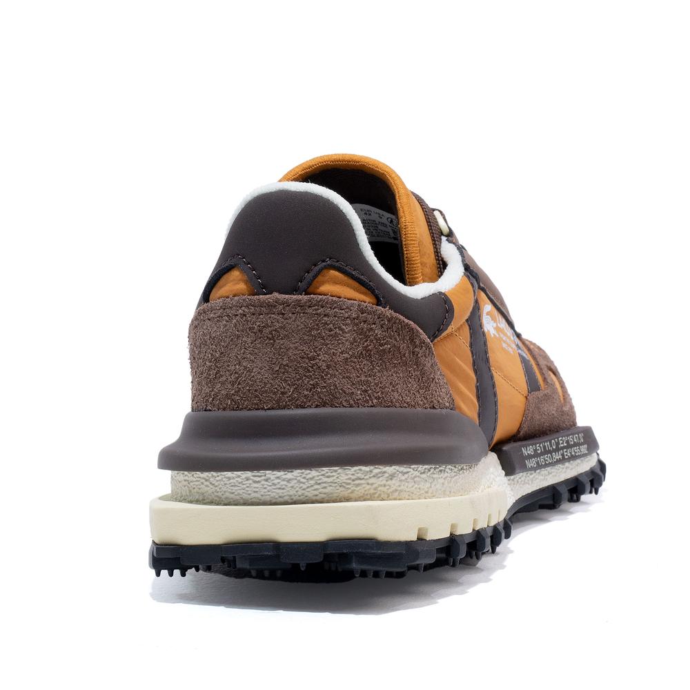 Buty męskie Lacoste Elite Active 752SMA0087-05B - brązowo-pomarańczowe