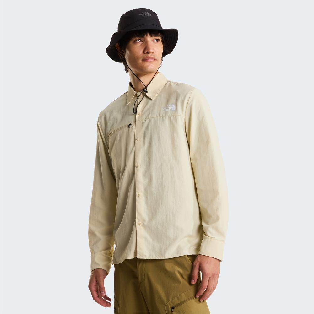 Koszula męska The North Face Packable Long Sleeve Desert 0A8FTRDOM1 - beżowa