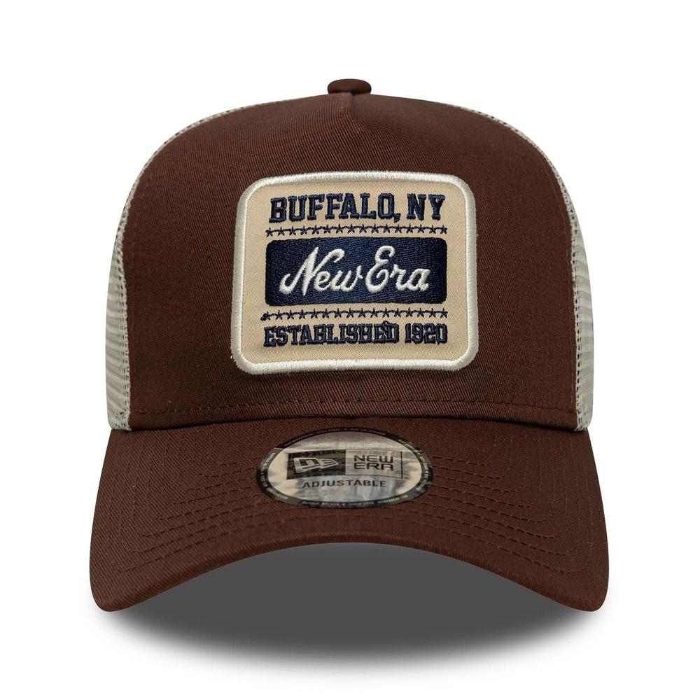 Czapka męska New Era Patch 9FORTY A-Frame Trucker 60771802 - brązowa