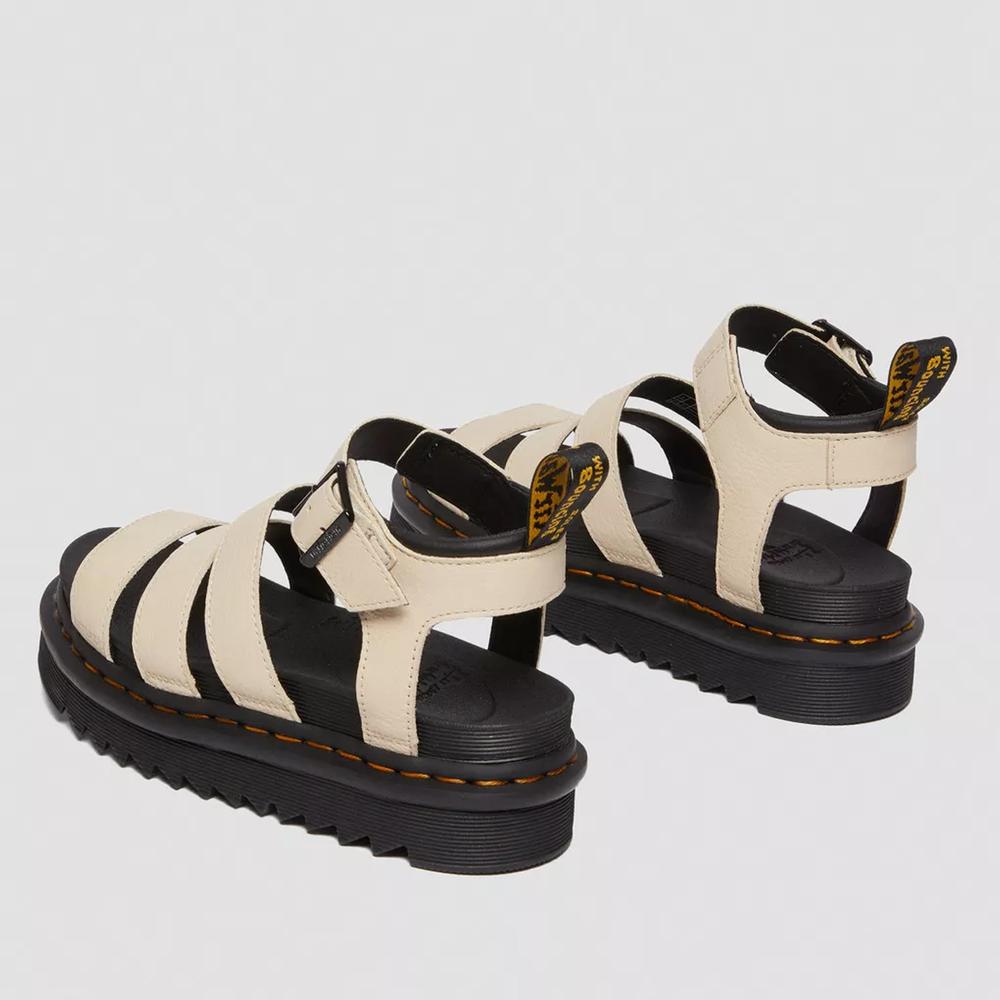 Sandały Dr Martens Blaire Pisa Leather Strap Platform 30706292 - beżowe