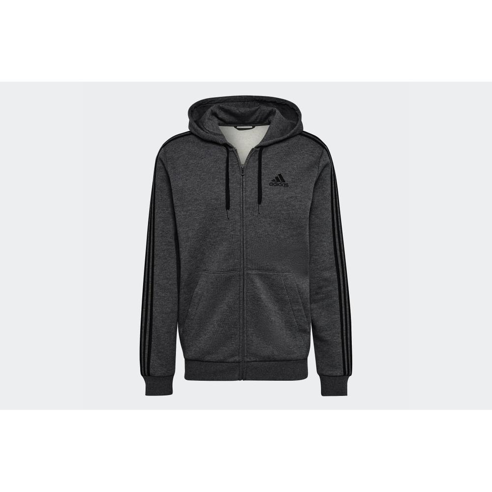 Bluza adidas Essentials Fleece 3-Stripes Full-Zip Hoodie HB0042 - szara