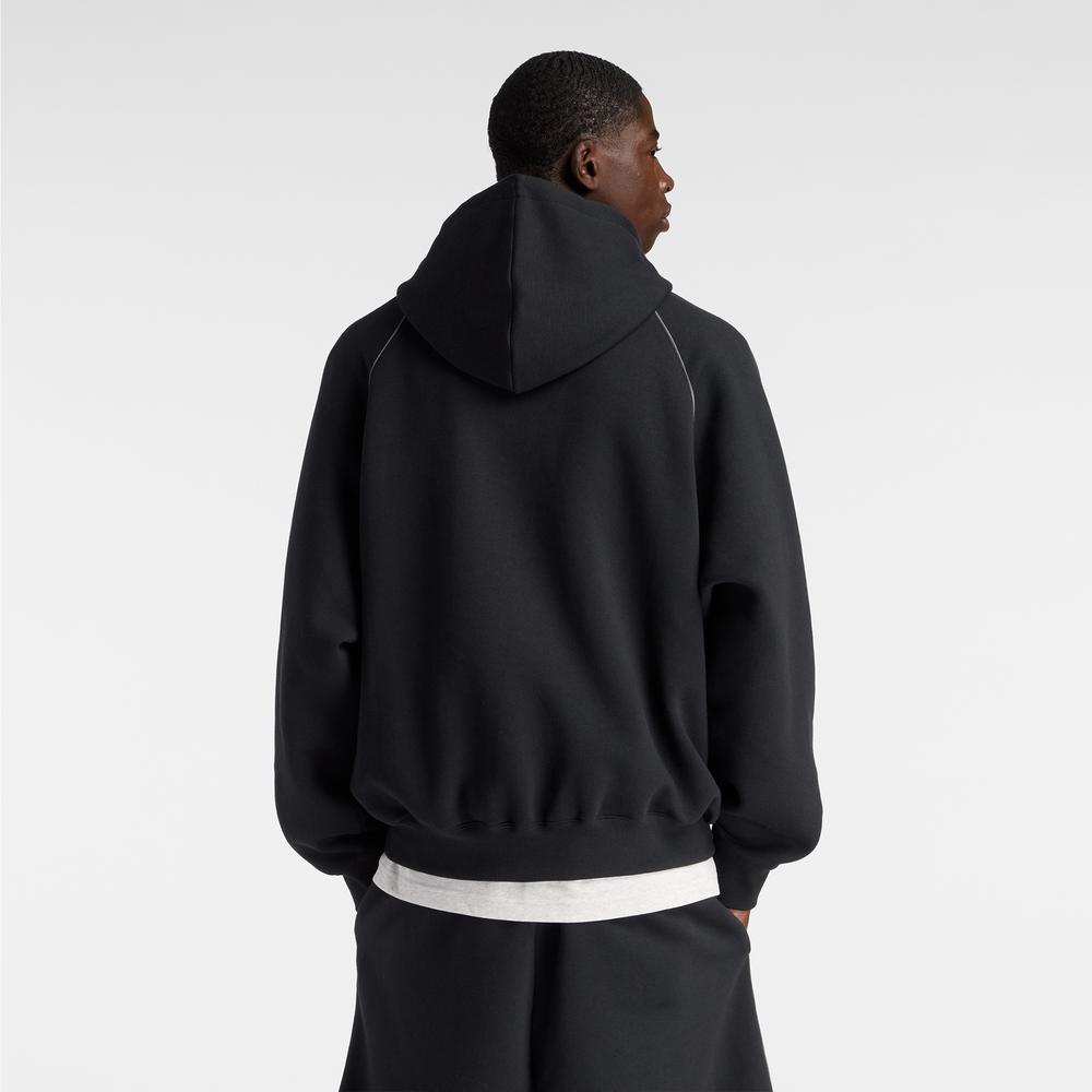 Bluza męska New Balance Trackside Fleece MT611629BK - czarna