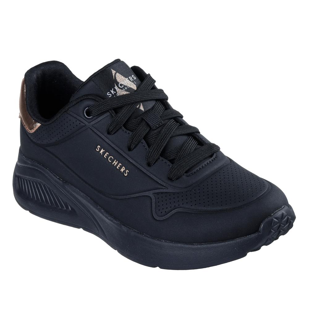 Buty damskie Skechers Uno Lite Shimmer Along 177291BBK - czarne