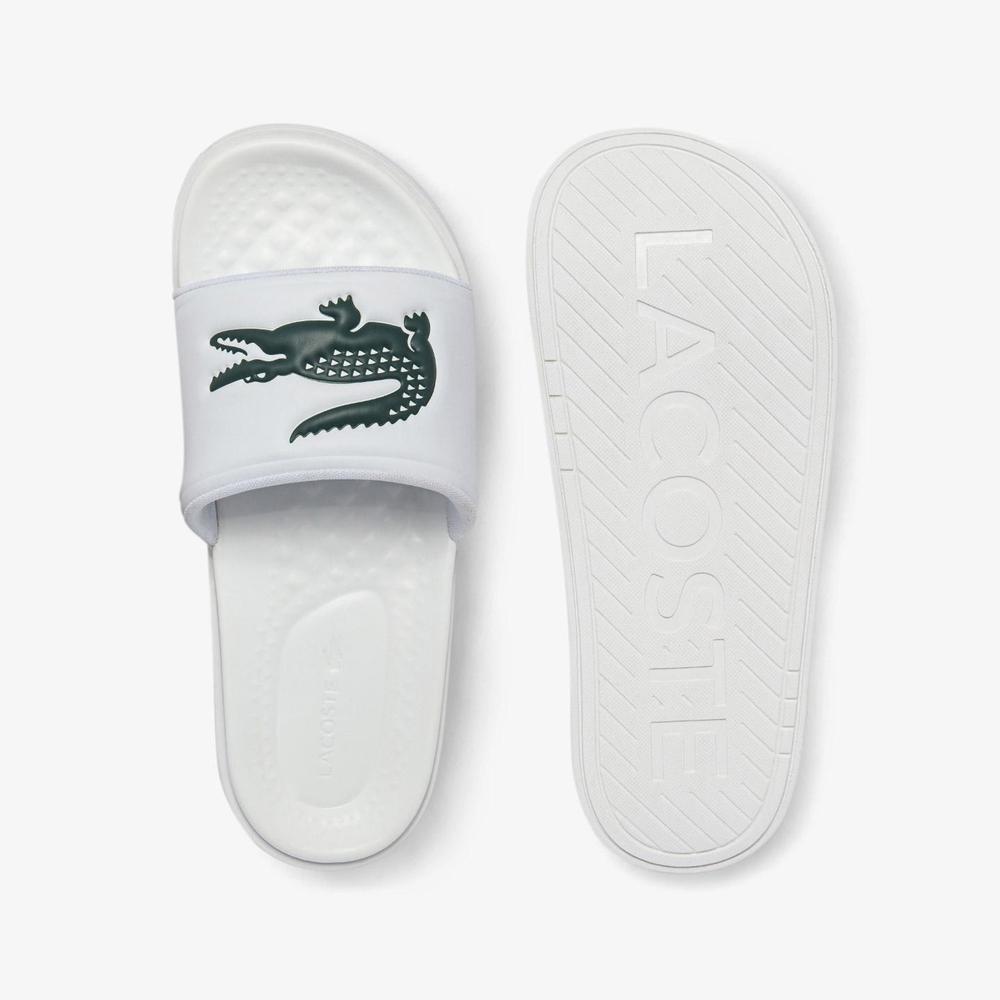 Klapki Lacoste Croco Dualist 743CMA0020-1R5 - białe