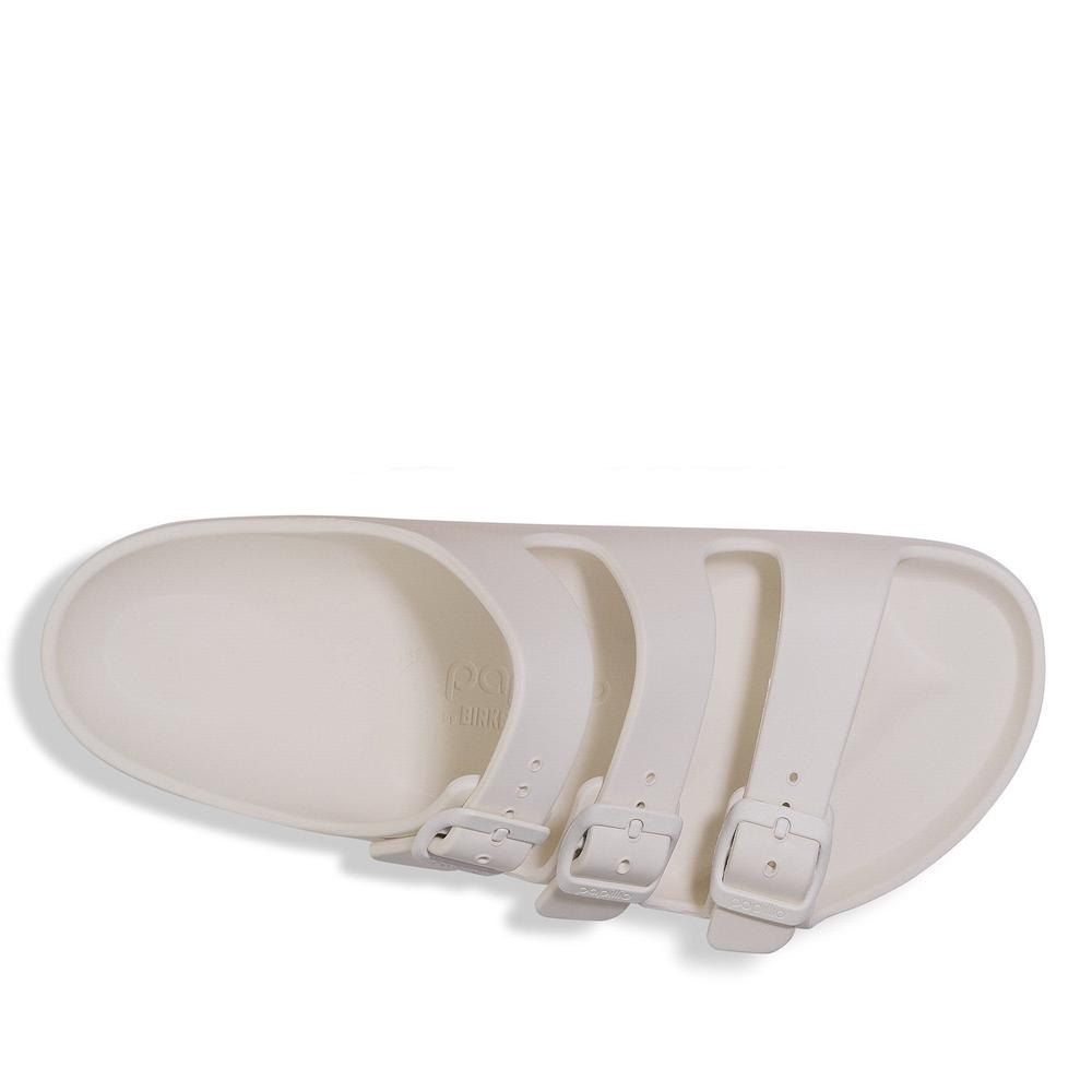 Klapki damskie Birkenstock Florida Flex Platform 1029770 - białe