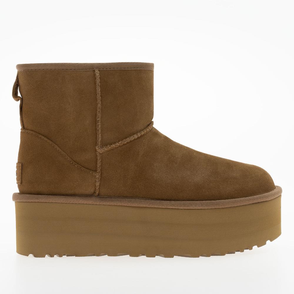 Buty damskie UGG Classic Mini Platform 1134991-CHE - brązowe