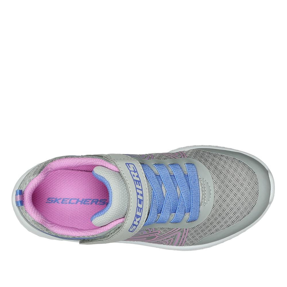 Buty dziecięce Skechers Microspec Plus Swirl Sweet 303535LGYMT - szare