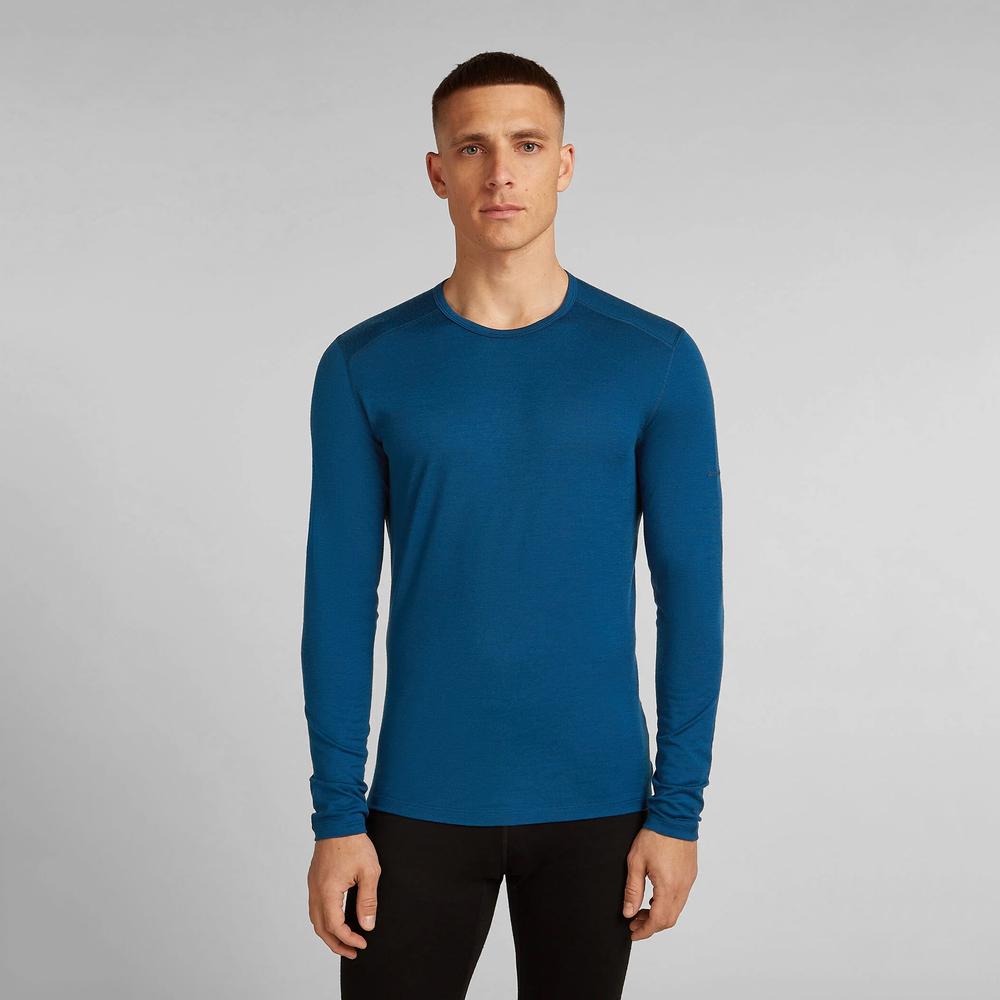Koszulka męska Icebreaker Merino 200 Oasis 1043650GP1 - niebieska