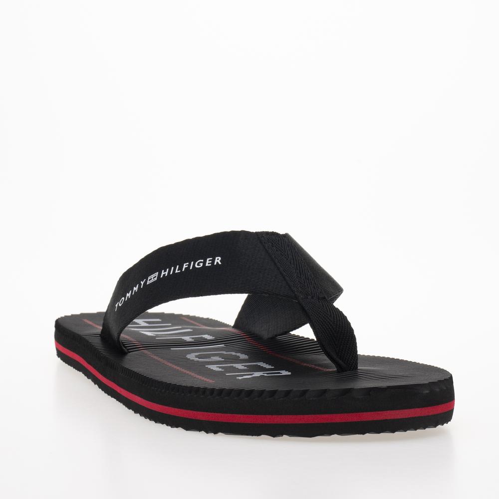 Japonki Tommy Hilfiger Massage Footbed Beach Sandal FM0FM04474-BDS - czarne