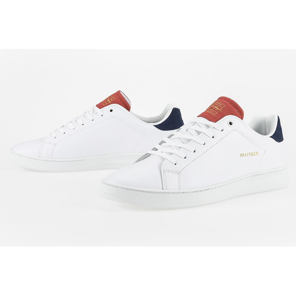 Buty Tommy Hilfiger Retro Court Clean Cupsole FM0FM04004-YBR - białe