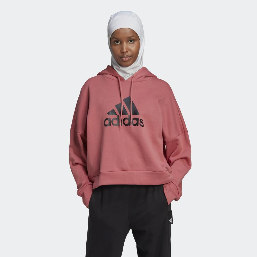 Bluza adidas Future Icons Badge Of Sport Hoodie HK0544 - czerwona