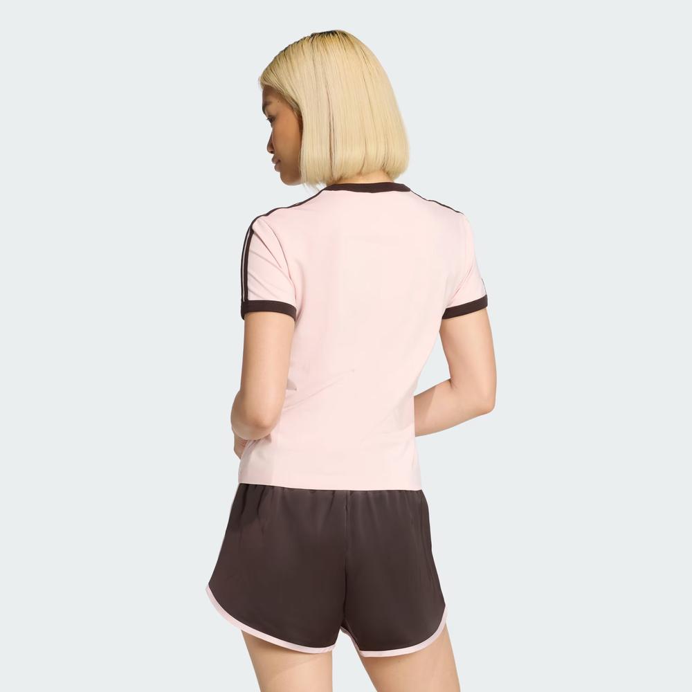 Koszulka damska adidas Originals 3-Stripes Slim KC9016 - różowa