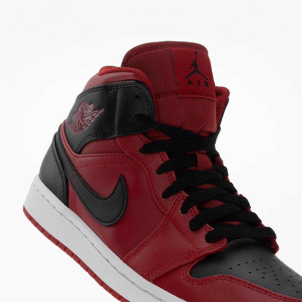 Buty męskie Air Jordan 1 MID 554724-660 - czerwono-czarne