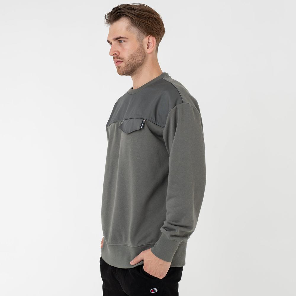 Bluza Champion Cotton C Logo Embroidered 217073-ES525 - szara
