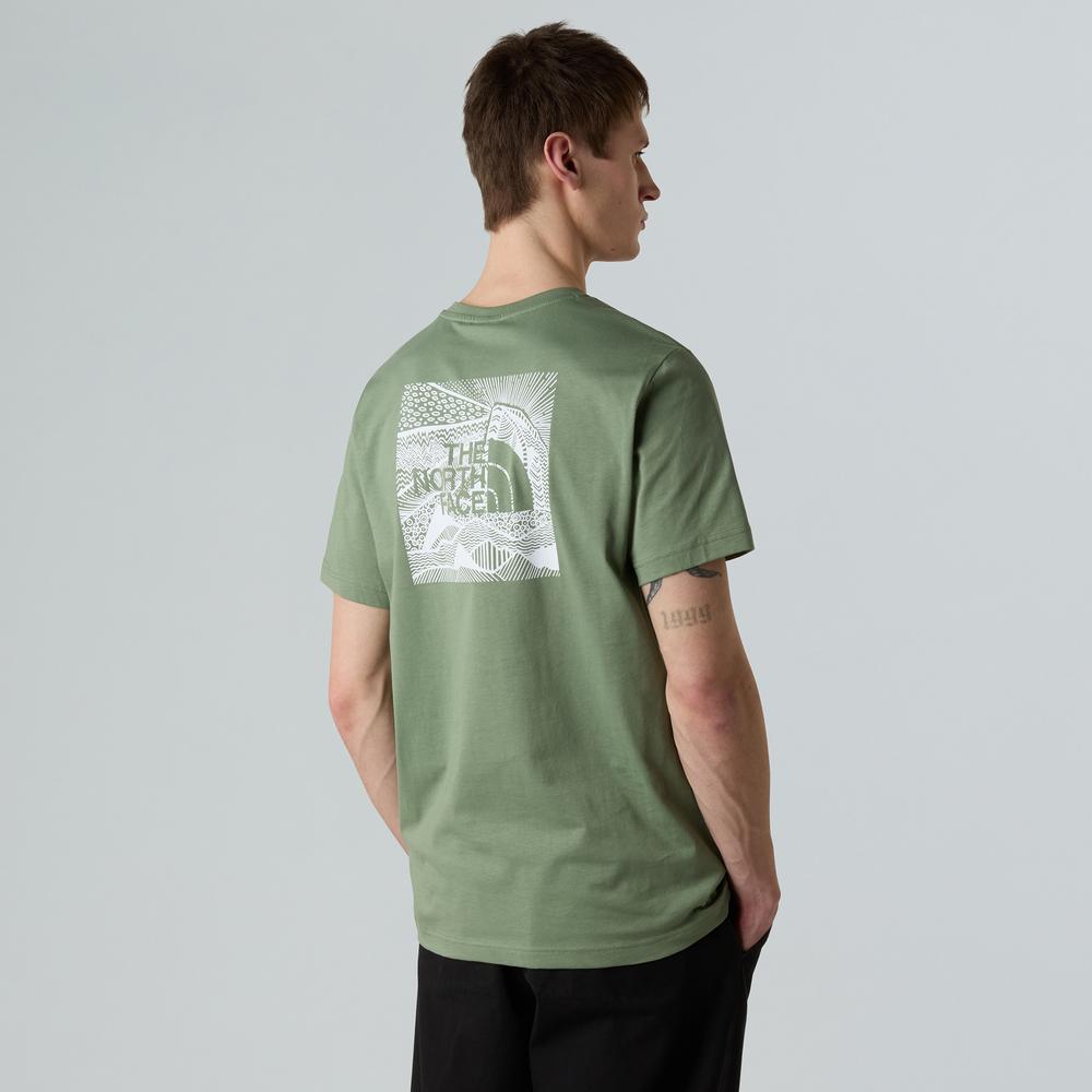 Koszulka męska The North Face NSE Box Celebration 0A87NVBO91 - zielona