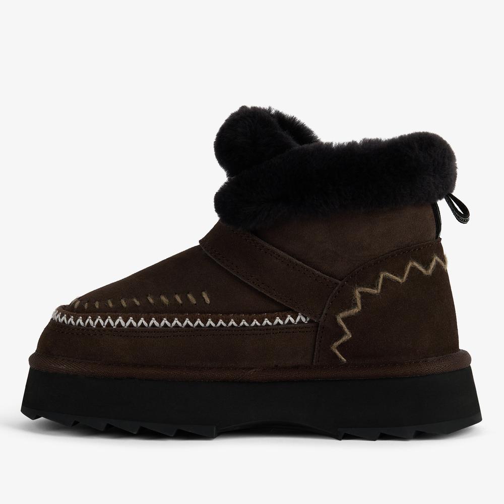 Buty damskie Emu Australia Sunnie W13333CHOC - brązowe