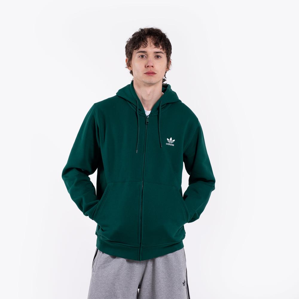 Bluza męska adidas Originals Trefoil Essentials Full-Zip KD1321 - zielona