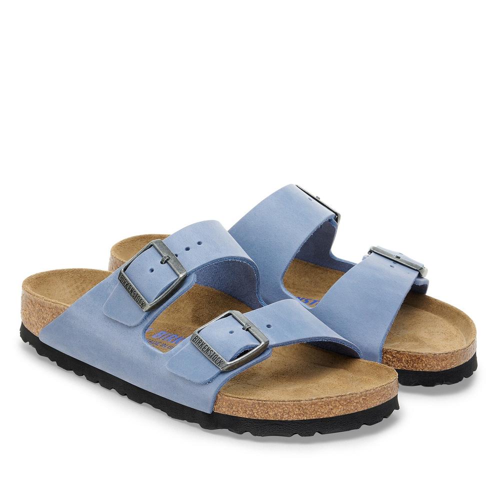 Klapki męskie Birkenstock Arizona SFB 1030862 - niebieska