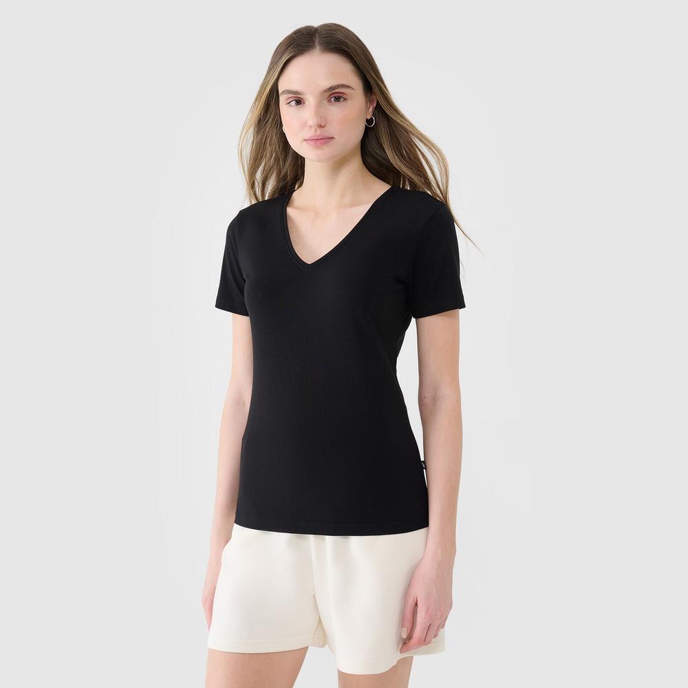 Koszulka damska 4F WSS25TTSHF199020S - czarna