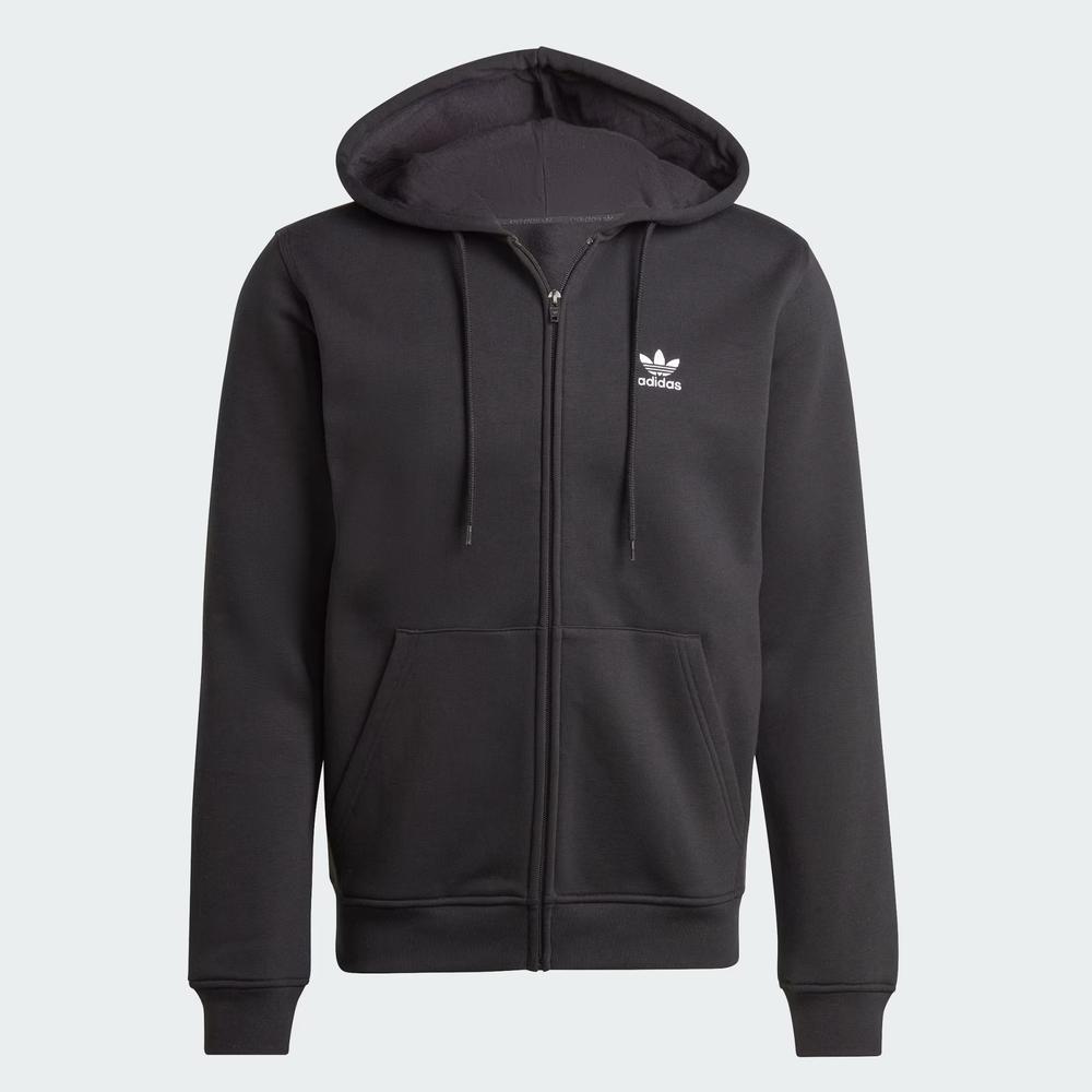 Bluza męska adidas Originals Trefoil Essentials Full-Zip IW5791 - czarna
