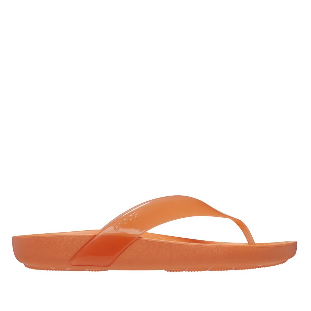 Japonki Crocs Splash Glossy Flip 208534-83I - pomarańczowe