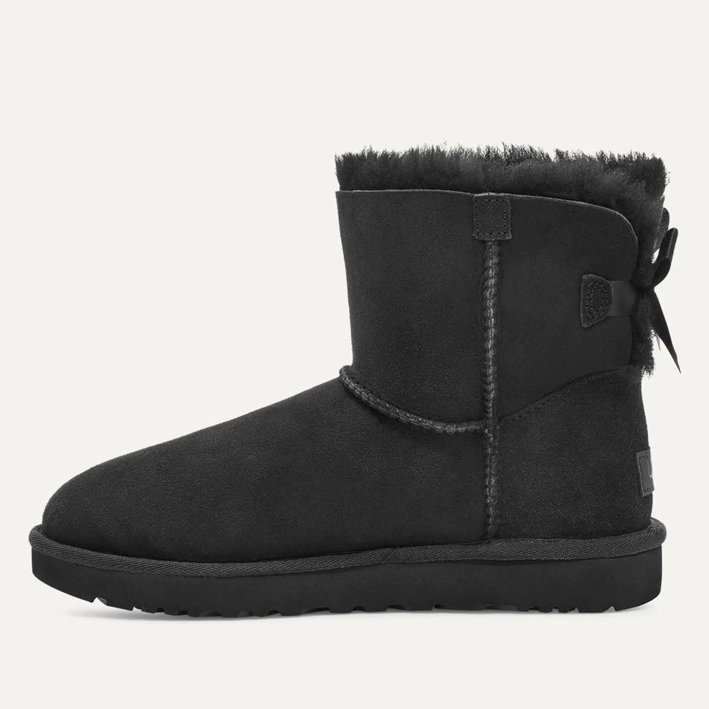 Buty damskie UGG W Mini Bailey Bow II 1016501-BLK - czarne