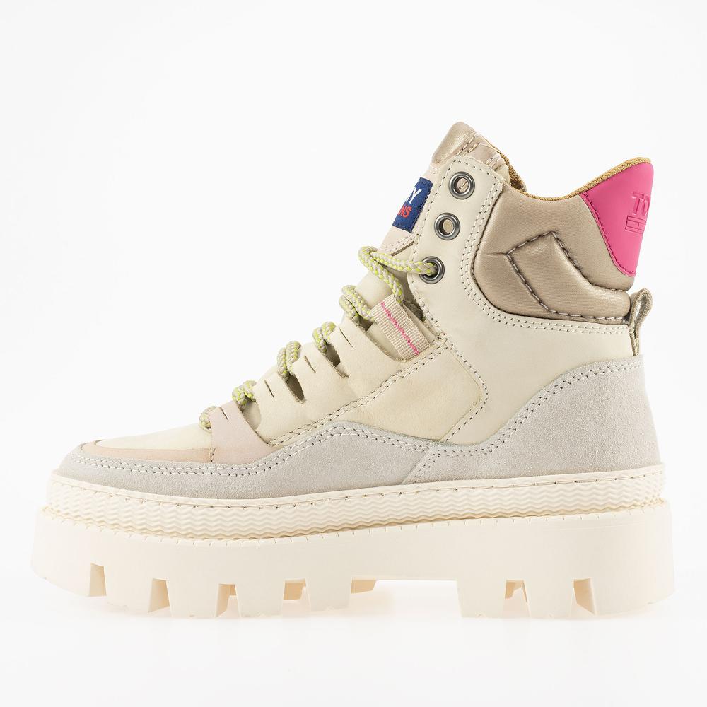 Buty Tommy Jeans Hybrid Boot EN0EN01596-ACE - beżowe