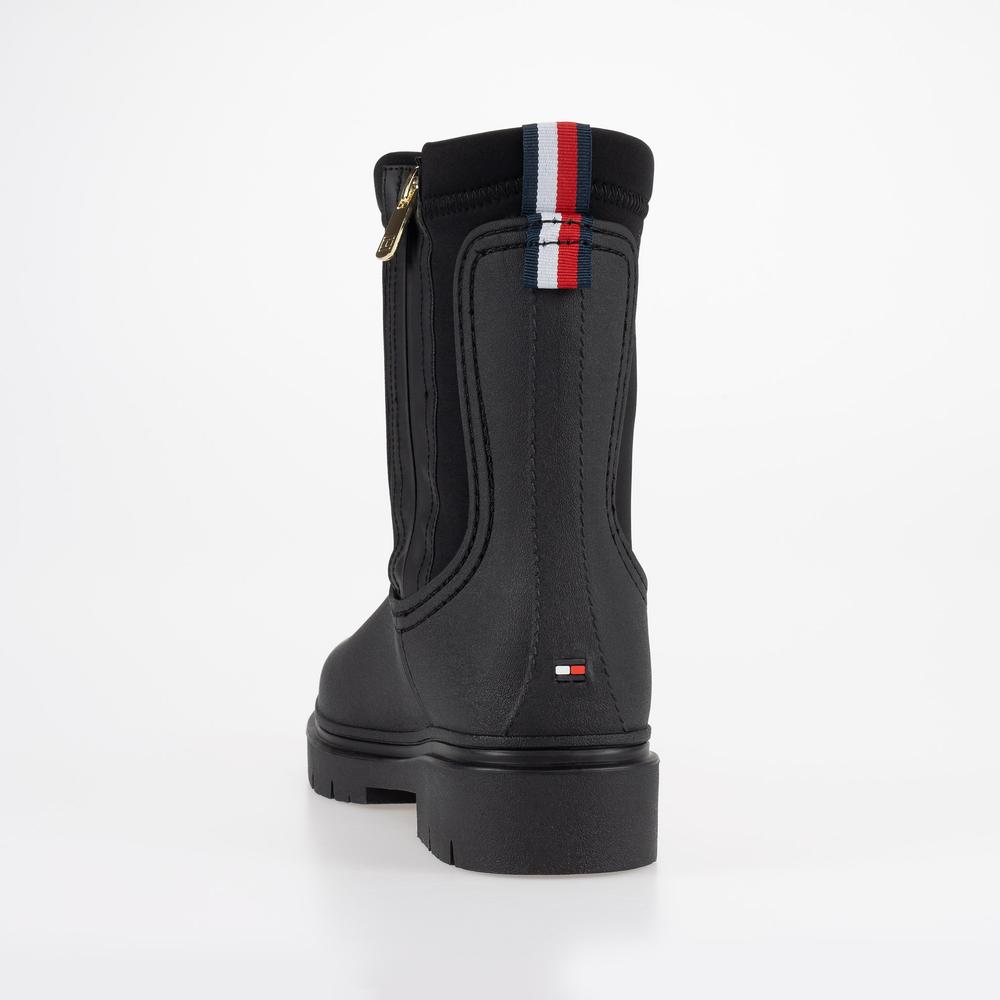Buty Tommy Hilfiger Rain Boot Ankle FW0FW06775-BDS - czarne