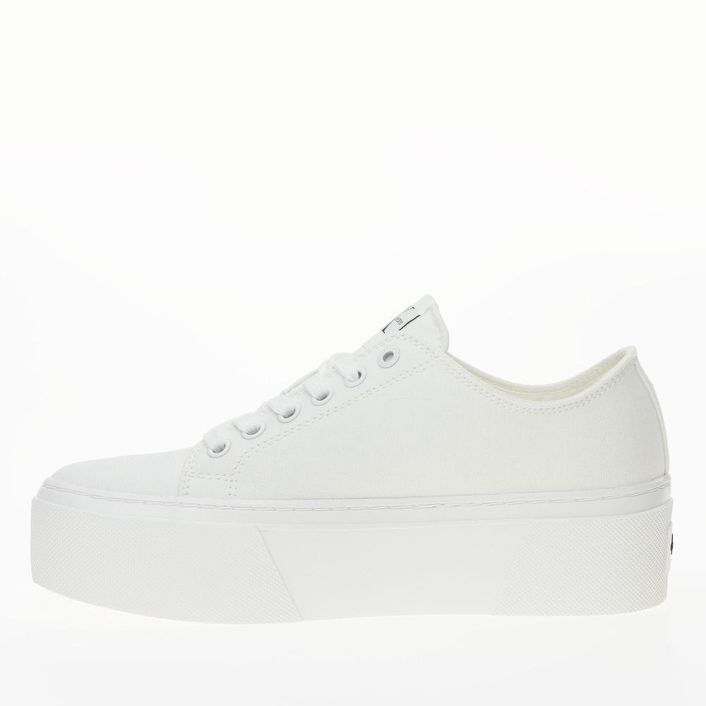 Buty Calvin Klein Vulc Flatform+ Cupsole Low YW0YW01033-01T - białe