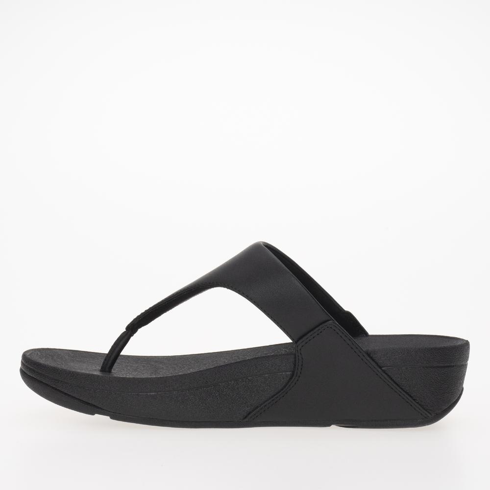 Japonki FitFlop Lulu Leather Toe-Post I88-001 - czarne